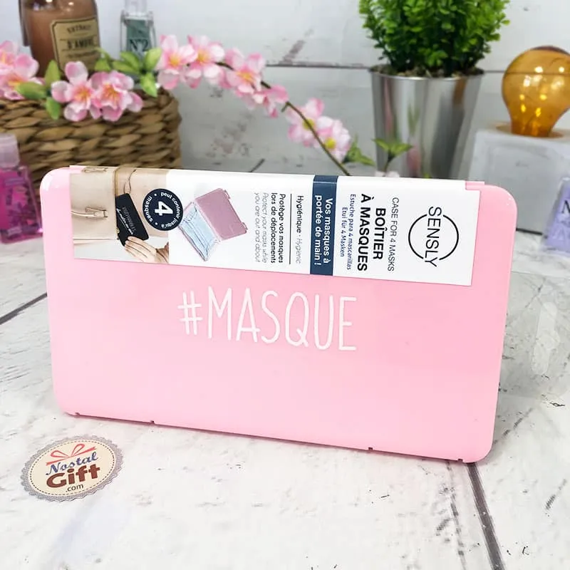 Boîtier à masques rose - #Masque