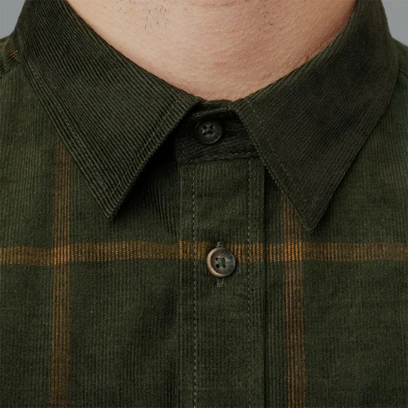 CHEMISE MANCHES LONGUES HOMME HARKILA KALDFJORD CARREAUX - WILLOW GREEN CHECK