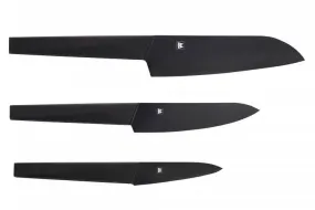 Coffret 3 couteaux japonais Satake Cutlery Black santoku + universel + office