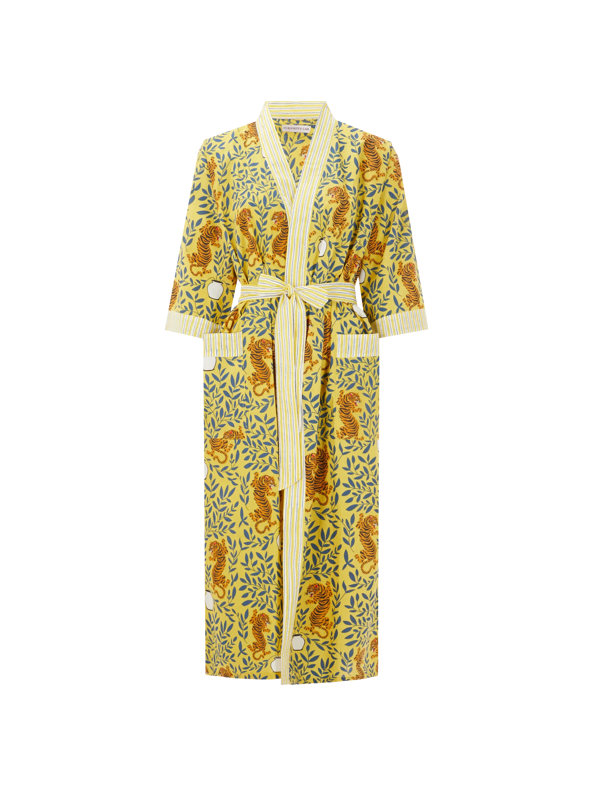 CURIOSITY LAB  Kimono long imprimé en coton - Multicolore