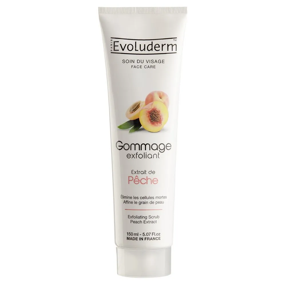 Gommage visage Evoluderm pêche 150 ml