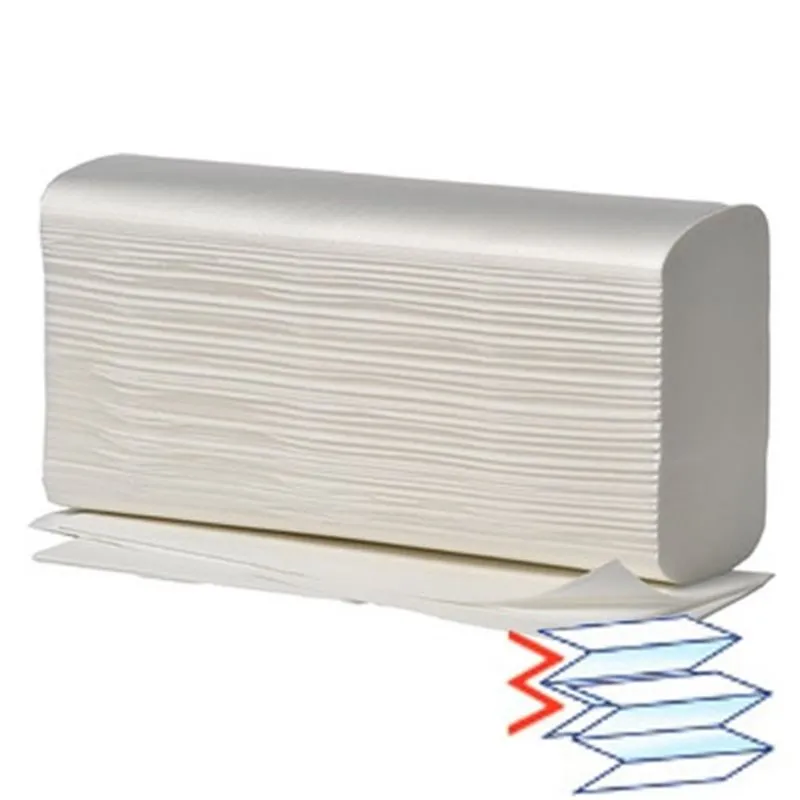 Papier essuie-main 100% cellulose pli en W - 2 couches - 5000 feuilles - 320mm - extra blanc