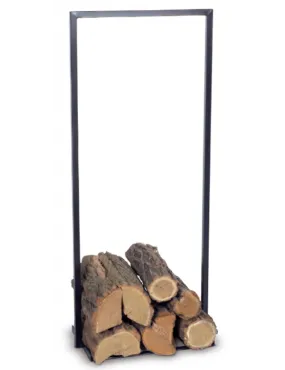 Range-bûches droit en acier noir-45x25x80 cm-- Farm Cook 