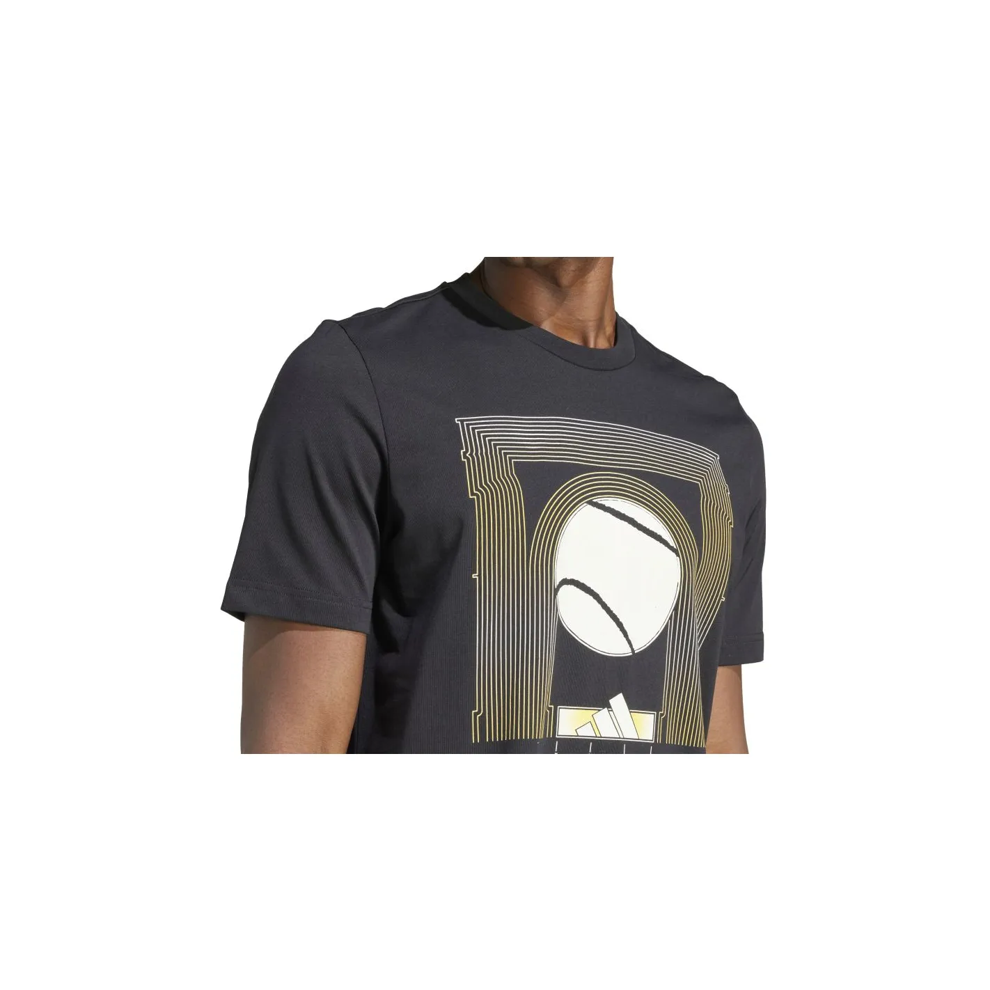 T-Shirt ADIDAS Homme PARIS Noir / Jaune PE 2024
