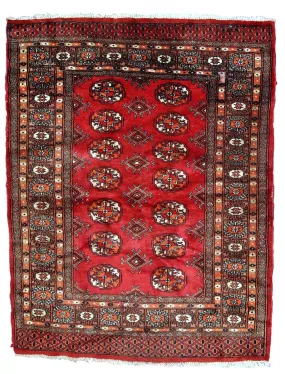 Tapis vintage Ouzbek Bukhara fait main, 1C756